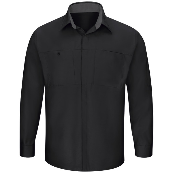 [SY32BC] Men's Long Sleeve Performance Plus Shop Shirt with OilBlok Technology