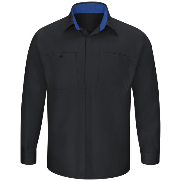 [SY32BR] Men's Long Sleeve Performance Plus Shop Shirt with OilBlok Technology