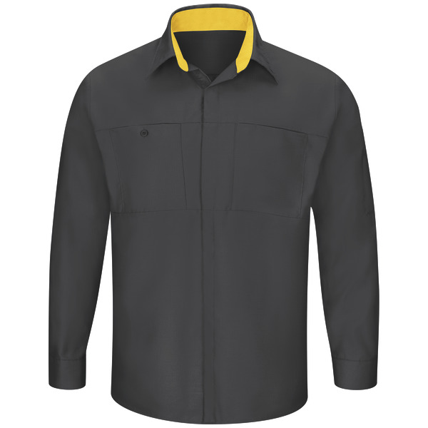 [SY32CY] Men's Long Sleeve Performance Plus Shop Shirt with OilBlok Technology