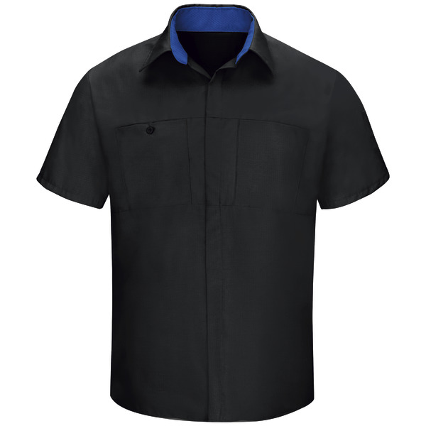 [SY42BR] Men's Short Sleeve Performance Plus Shop Shirt With Oilblok Technology