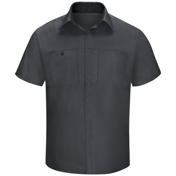 [SY42CB] Men's Short Sleeve Performance Plus Shop Shirt With Oilblok Technology