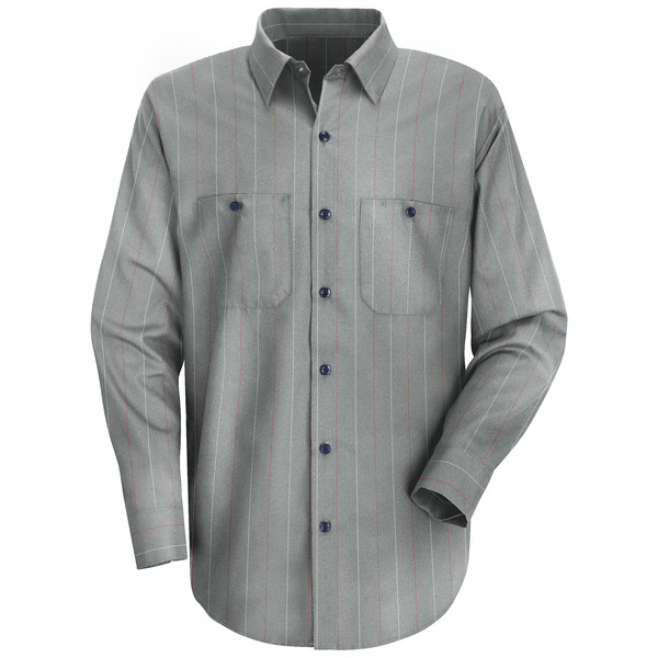 Men's Long Sleeve Industrial Stripe Work Shirt