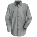 Men's Long Sleeve Industrial Stripe Work Shirt