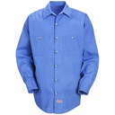 Men's Long Sleeve Geometric Microcheck Work Shirt