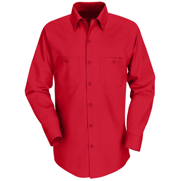 [SP14RD] Men's Long Sleeve Industrial Work Shirt