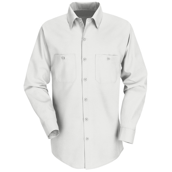 [SP14WH] Men's Long Sleeve Industrial Work Shirt