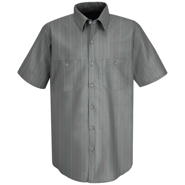 [SP24CR] Men's Short Sleeve Industrial Stripe Work Shirt