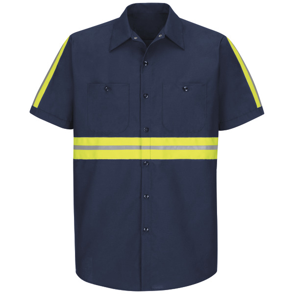 Short Sleeve Enhanced Visibility Industrial Work Shirt