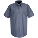Men's Short Sleeve Industrial Stripe Work Shirt