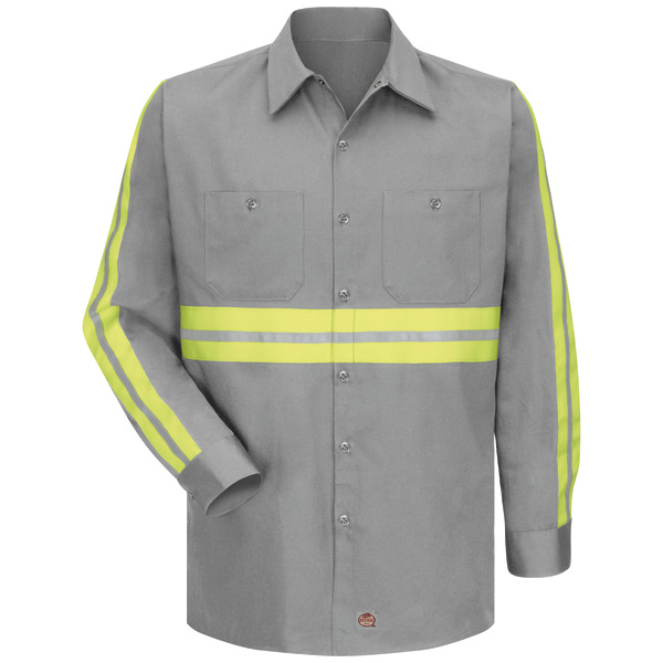 Long Sleeve Enhanced Visibility Cotton Work Shirt
