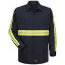 Long Sleeve Enhanced Visibility Cotton Work Shirt