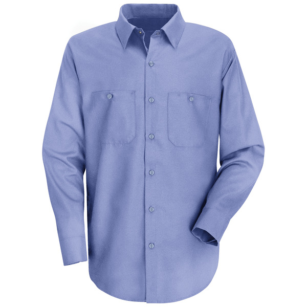 Men's Long Sleeve Wrinkle-Resistant Cotton Work Shirt