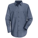 Men's Long Sleeve Wrinkle-Resistant Cotton Work Shirt