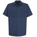 Men's Short Sleeve Wrinkle-Resistant Cotton Work Shirt