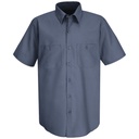 Men's Short Sleeve Wrinkle-Resistant Cotton Work Shirt