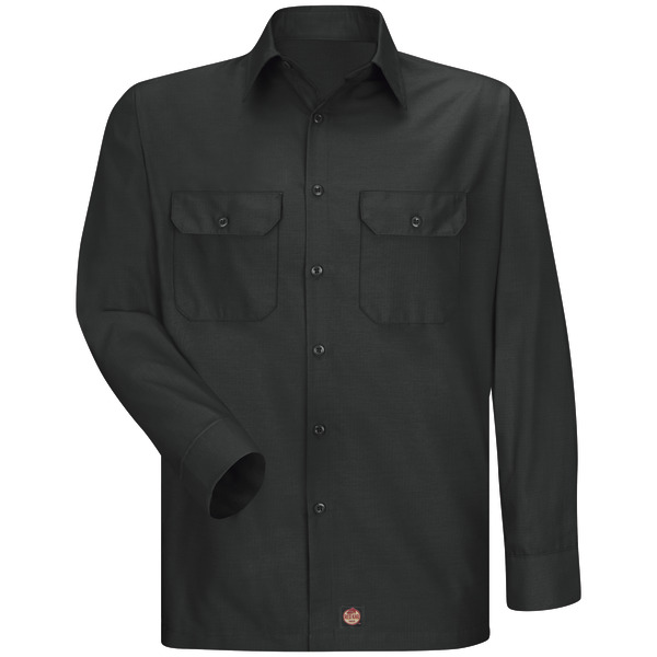 [SY50BK] Men's Long Sleeve Solid Rip Stop Shirt