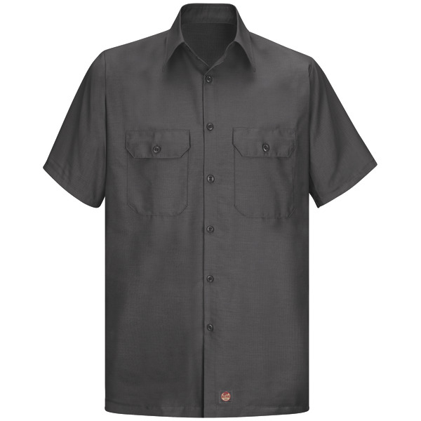 [SY60CH] Men's Short Sleeve Solid Rip Stop Shirt