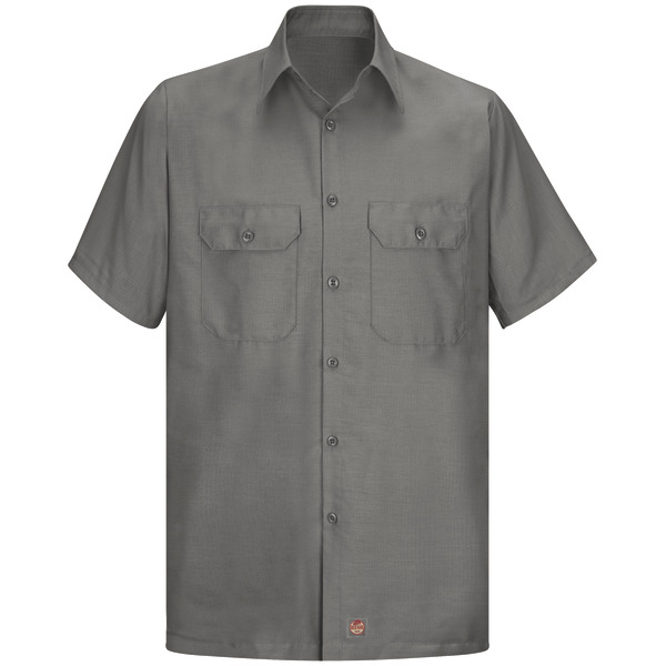 [SY60GY] Men's Short Sleeve Solid Rip Stop Shirt