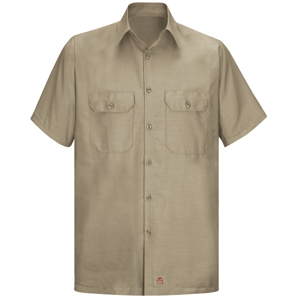 [SY60KH] Men's Short Sleeve Solid Rip Stop Shirt