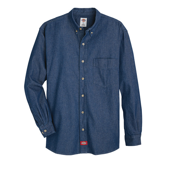Men's Denim Long-Sleeve Work Shirt