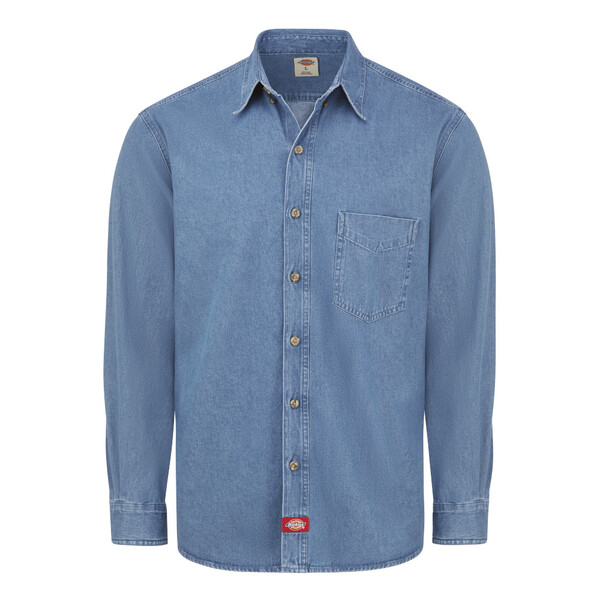 Men's Denim Long-Sleeve Work Shirt
