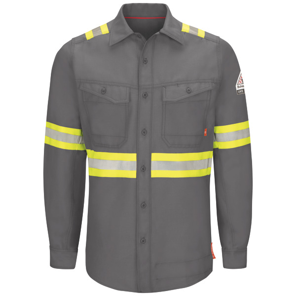 [QS40GE] iQ Series® Endurance Men's FR Enhanced Visibility Work Shirt