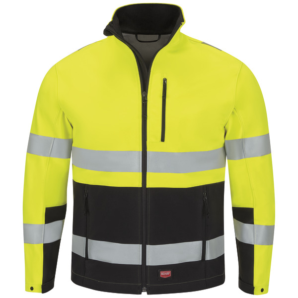 [JY34YB] Men's Hi-Visibility Soft Shell Jacket (XS)