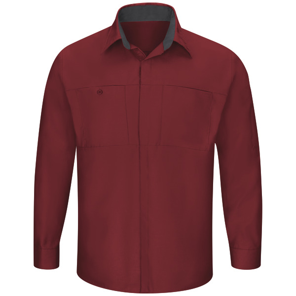 [SY32FC] Men's Long Sleeve Performance Plus Shop Shirt with OilBlok Technology (XS)
