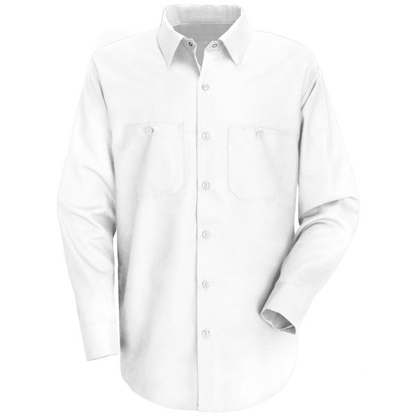 [SC30WH] Men's Long Sleeve Wrinkle-Resistant Cotton Work Shirt (XS)