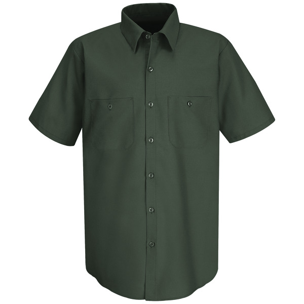 [SC40SG] Men's Short Sleeve Wrinkle-Resistant Cotton Work Shirt (XS)
