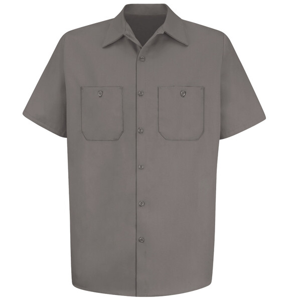 [SC40GG] Men's Short Sleeve Wrinkle-Resistant Cotton Work Shirt (XS)