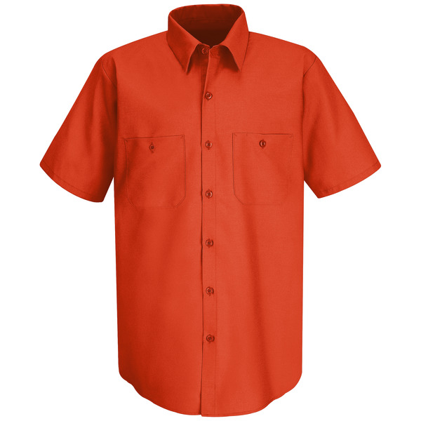 Men's Short Sleeve Wrinkle-Resistant Cotton Work Shirt