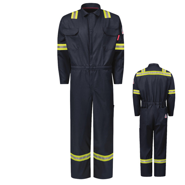 [QC22NE] iQ Series Men's Midweight Enhanced Visibility Mobility Coverall (XS)