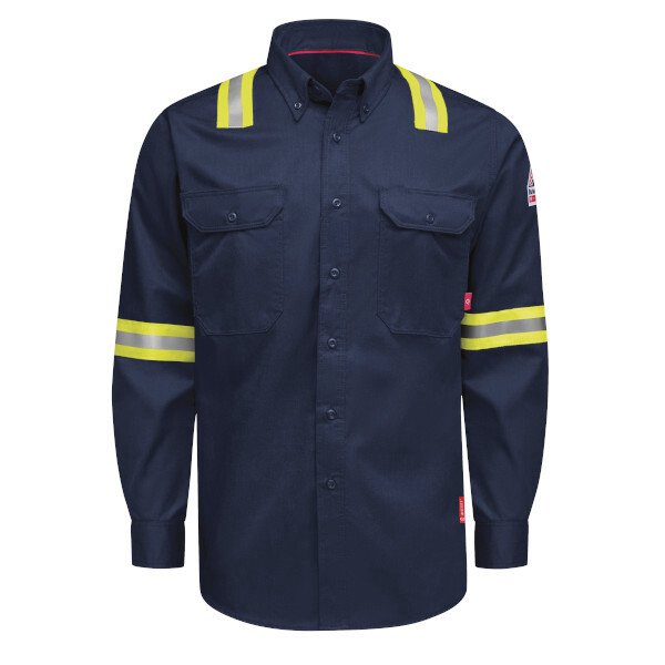 [QS26NE] iQ Series Men’s Enhanced-Vis Midweight Comfort Woven Shirt (S)